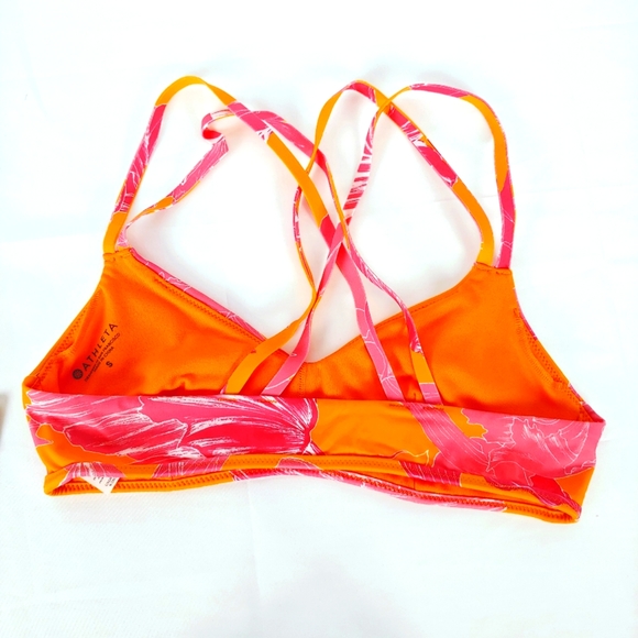 Athleta Size S Tangerine Strappy Sports Bra - Picture 3 of 5